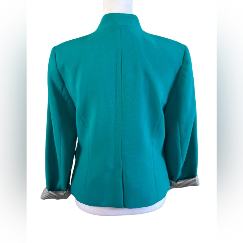 LOFT Teal Open Front Blazer - Picture 2 of 6